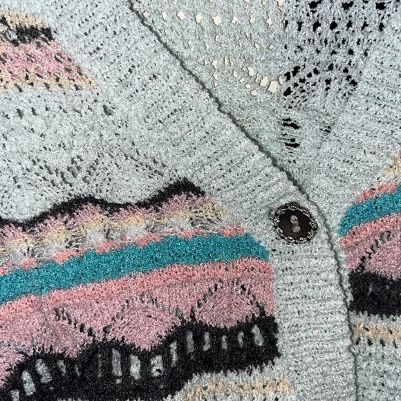 POL Light Green Crochet Sweater - Picture 3 of 7